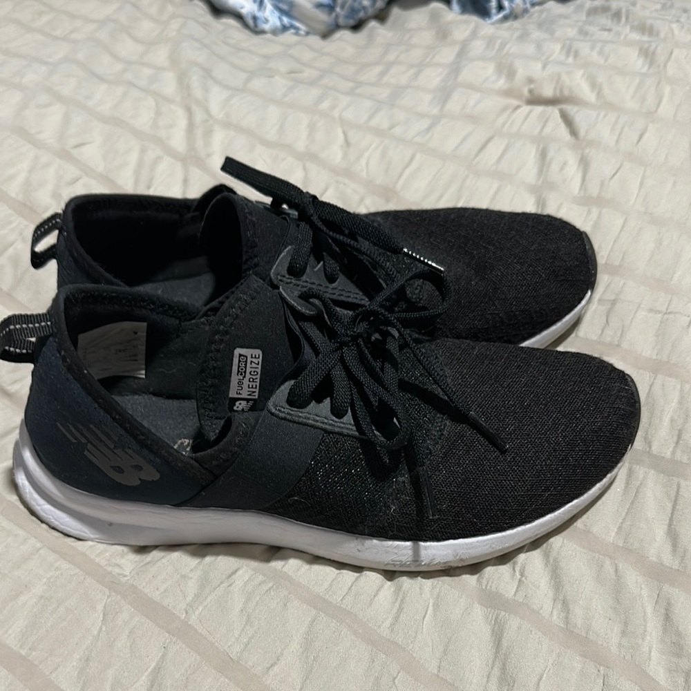 New Balance Black Athletic Shoes Modern Knit Upper